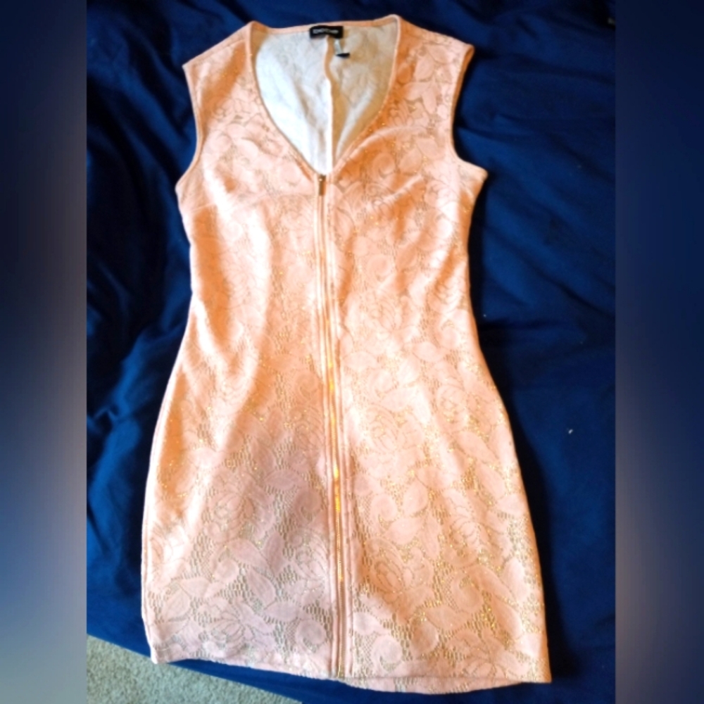 Bebe zip up dress small